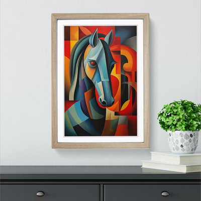 Horse Cubism Art - Framed Print