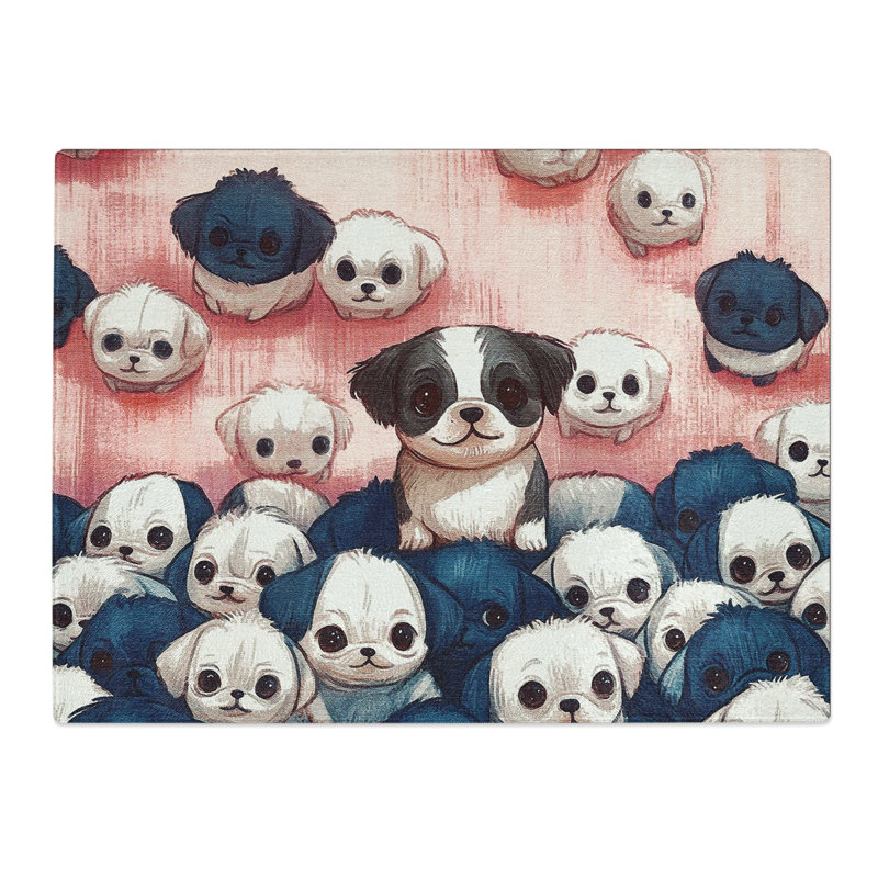 Shih Tzu Dogs  Glass Chopping Board