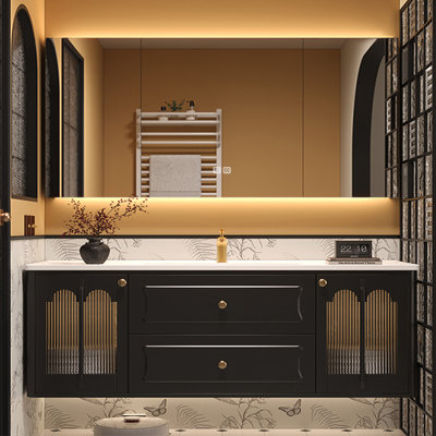 Armoire de salle de bain rétro de style français