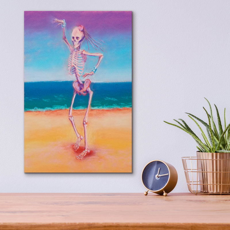 "Skelly Dancer IV" par Marie Marfia Fine Art, H 16 po x l 12 po x P 0,13 po
