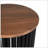 ACACIA SOLID WOOD SIDE TABLE,NATURAL & BLACK COLOR