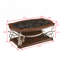 Coffee Table With Birch Middle Shelf ,Metal Legs