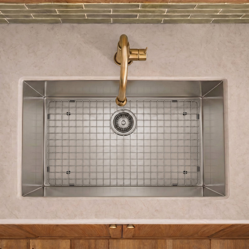 Whitehaus stainless steel kitchen sink grid for model WHNCM3219
