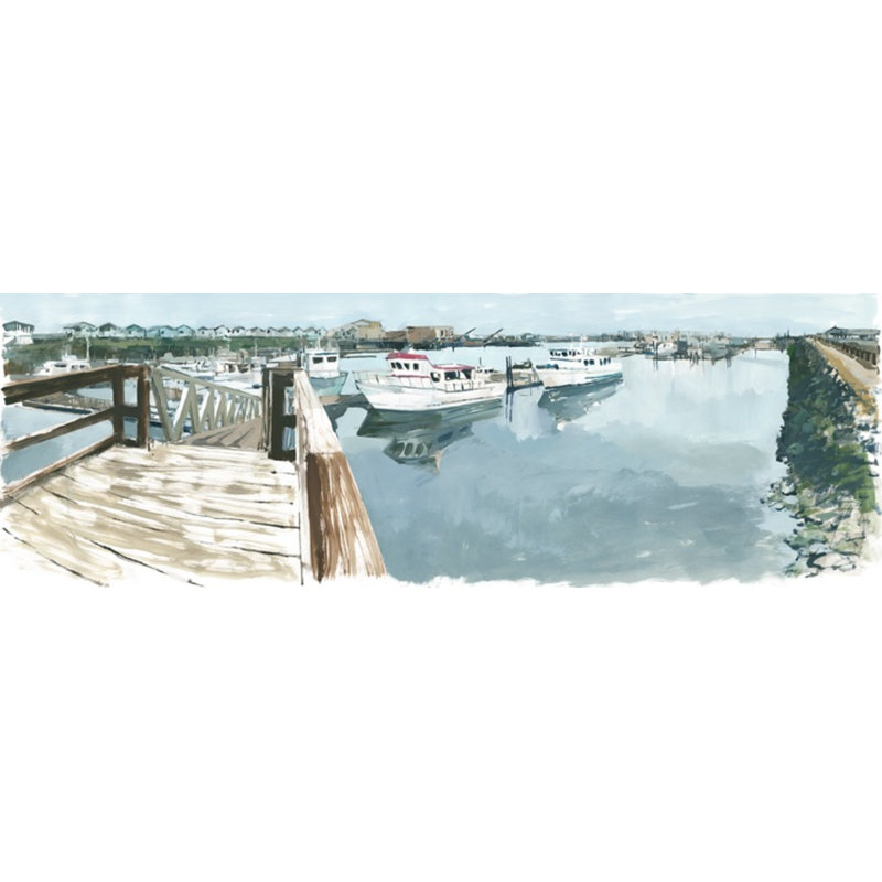 Westport A/B Print by PC Ngo, White Framed, 20" H x 50" W