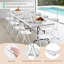 Ensemble de chaises pliantes en métal blanc pour patio (ensemble de 10)-108301937