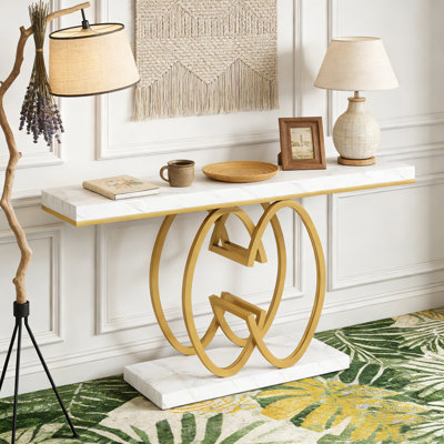 Table d'appoint moderne à console étroite pour couloir