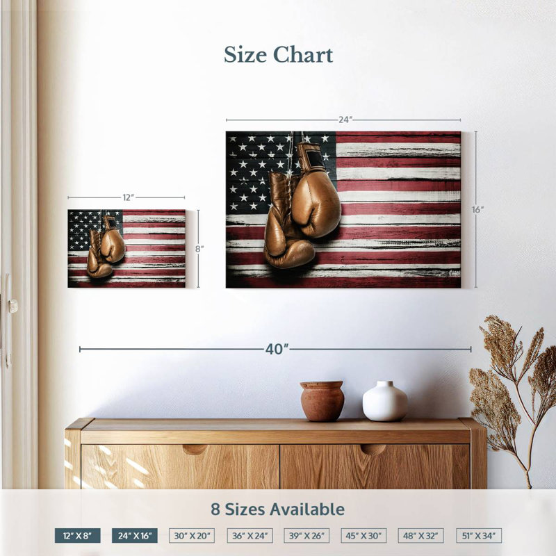 Borges American Boxing, H 16 po x l 24 po