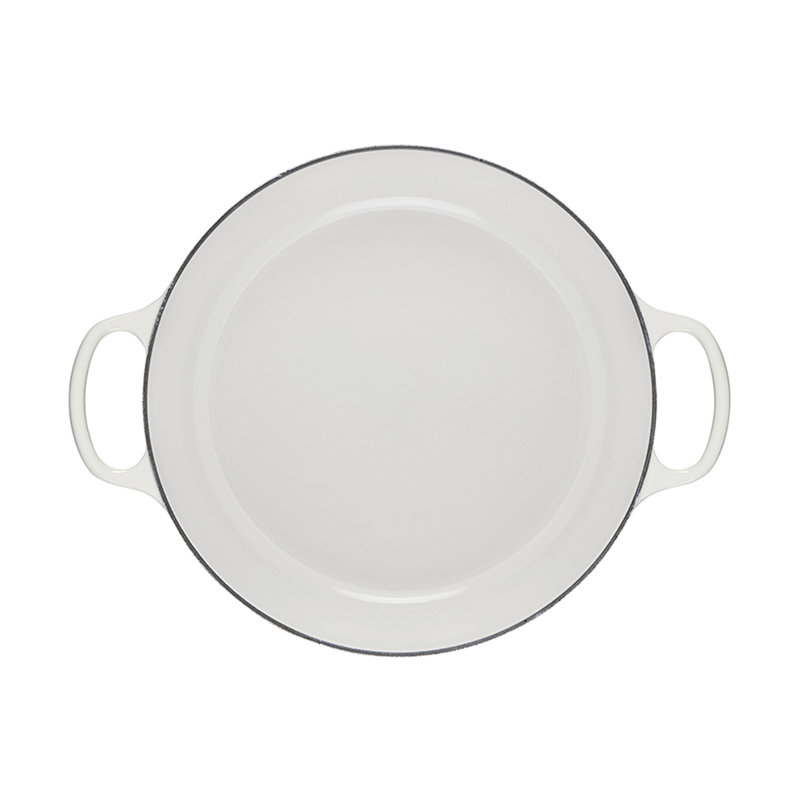 Le Creuset Signature Cast Iron Braiser, 5Qt., White