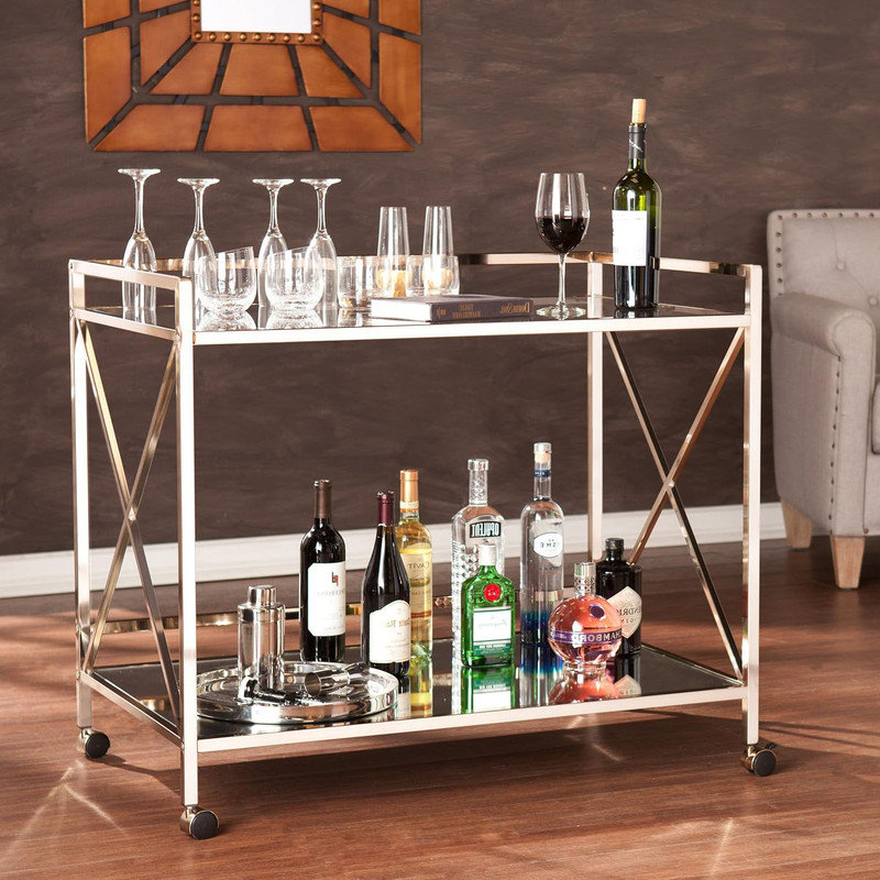 Everly Quinn Kyondra Metal Bar Cart | Wayfair