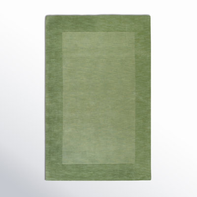 Dolma Handmade Hand Loomed Wool Medium Green Area Rug