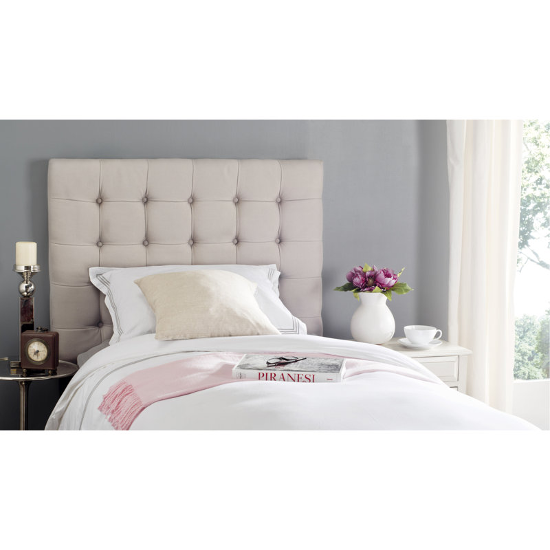 Upholstered Headboard, Beige Linen, Twin