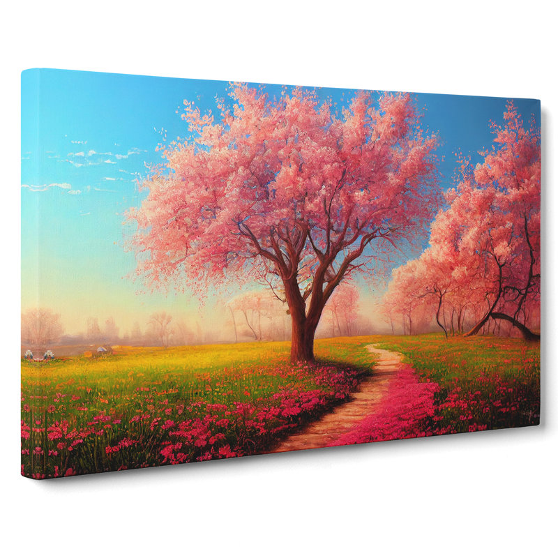 Spring Meadow Landscape Vol.4 - Wrapped Canvas, 40cm H x 60cm W x 3cm D