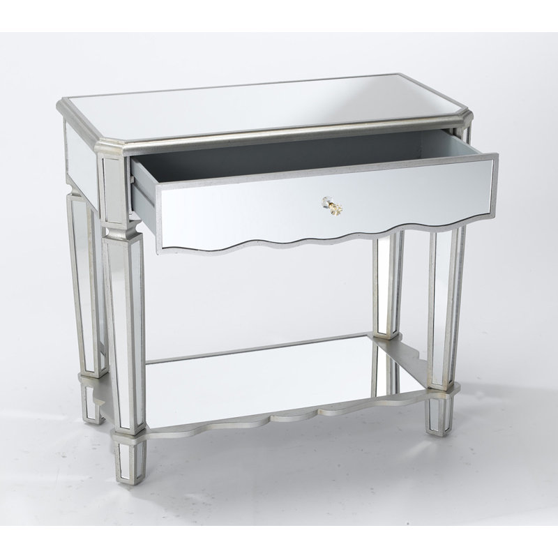 Almendarez 31.5'' Glass Top Console Table