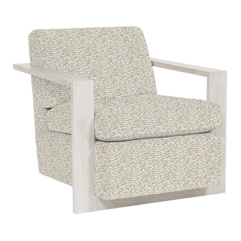 Thom Filicia Home 32" Wide Upholstered Armchair, Worthy Snow, Casa Blanca