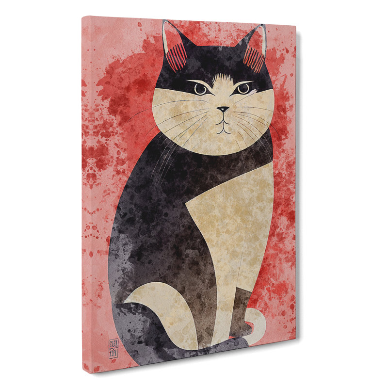 Fat Cat - Wrapped Canvas Print, 50cm H x 35cm W