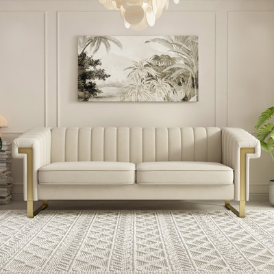 Kevionna 83.86'' Velvet Sofa