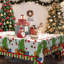 Nappe lavable en polyester motif bonhomme de neige pour décoration de Noël-436874183