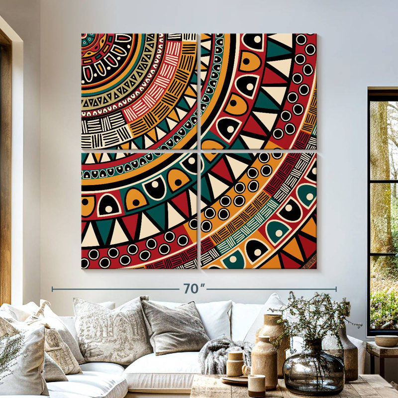 African Pattern, 57" H x 57" W
