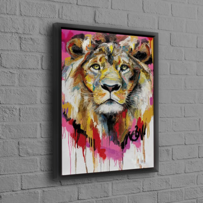 Reproduction d'art abstrait sur très grande toile de coton King Lion, idéale pour la décoration murale de cuisine avec un thème unique