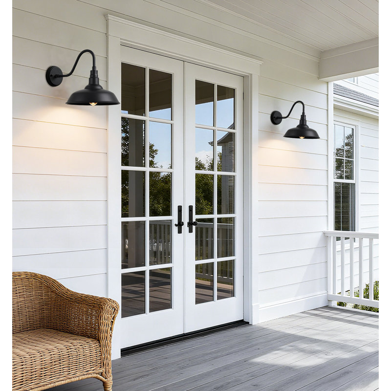 Barn Light Set Of 2, 10" H x 14" W x 14.5" D