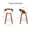 Tabouret de comptoir pivotant 24,8 po Ljoka-805980964
