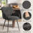 Upholstered Chenille Dining Chairs With Metal Legs (Set of 2)-884257769