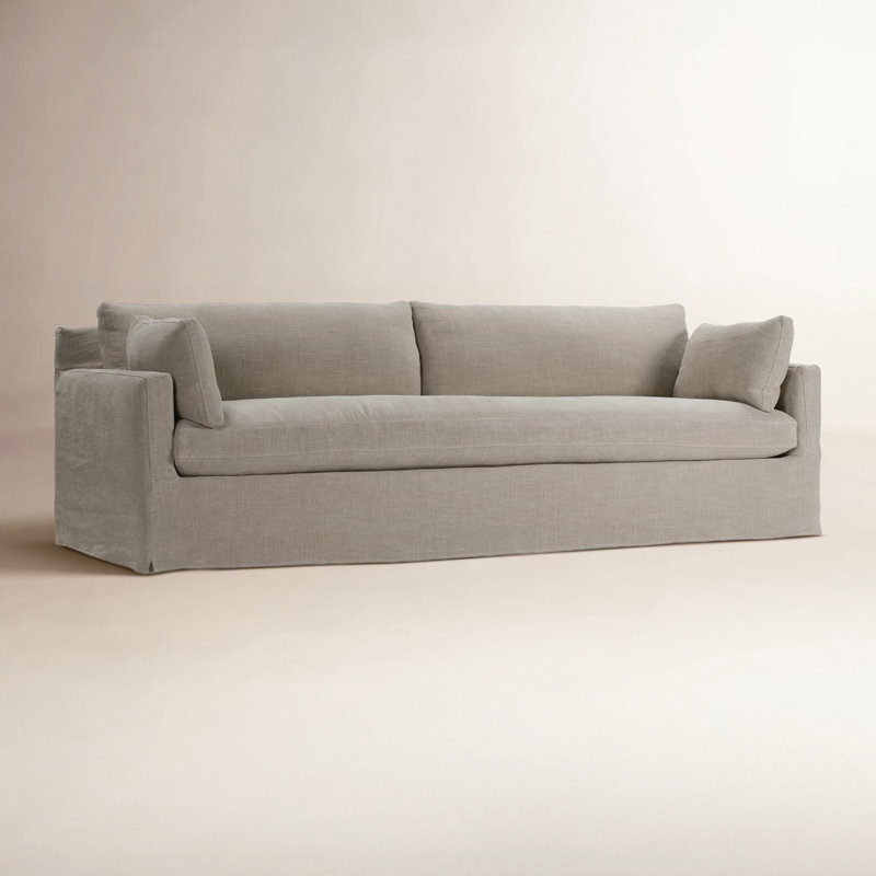 Sylvie Extra Long Sofa , 35" H x 100" W x 39" D, Malt Linen (13961-86)