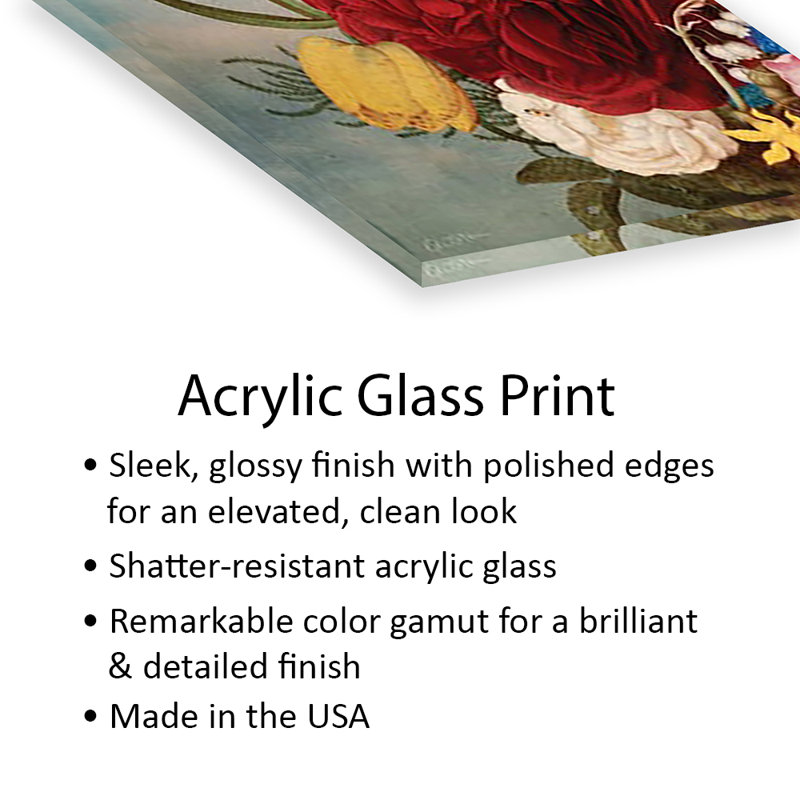 Le bouquet imprimé sur verre acrylique