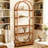 Versatile Display Rack,5-Tier Bookshelf,Compact Arched Bookcase