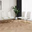 Ensemble de 4 chaises d'appoint avec sièges en similicuir et pieds en métal doré, blanc, L 17,91 po x l 16,54 po x H 38,3 po