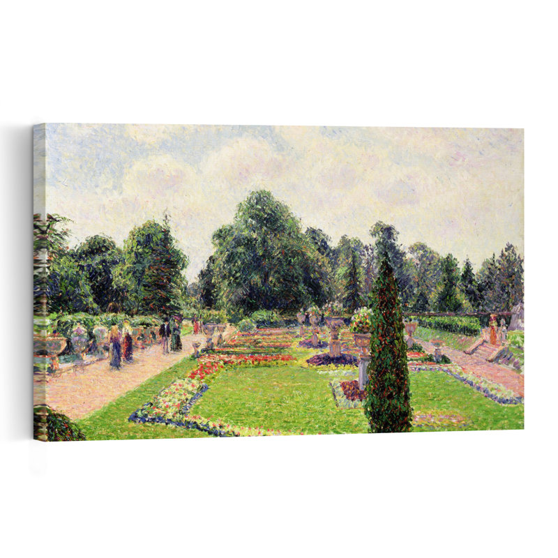 Kew Gardens - Path To The Great Glasshouse, 1892 Impressionist Abstract Contemporary Flower Wall Art Print