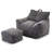 Comfy Lazy Bean Bag Chair with Armrests and Ottoman-118735788