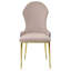 Chaises de salle à manger brun clair et dorées inclinées avec accoudoirs 2 - Extérieur lavande pour une paire de supports à oreilles élégants