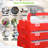 3-In-1 Clear Red Plastic Grid Storage Box Set With 3X9 Adjustable Grids – Tool, Craft, Jewellery Organizer