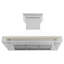 Hotte de cuisine en acier inoxydable avec coquille blanche matte et poignée ZLINE Autograph Edition 48 po-2137183646