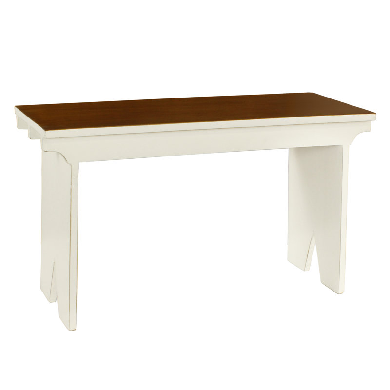 Banc en bois Nellie, Blanc