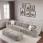 Modular Sectional Sofa With Two Movable Ottomans-976835329
