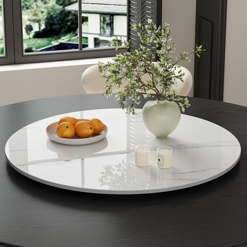 Plateau tournant rotatif à 360 ° en bois fritté Lazy Susan (table non incluse)