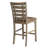 Set Of 2 Dining Counter Height Chairs Modern Farmhouse Rustic Look Distressed Design Ladderback Solid Wood