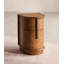 Table de chevet de style Mid-Century en bois massif brun