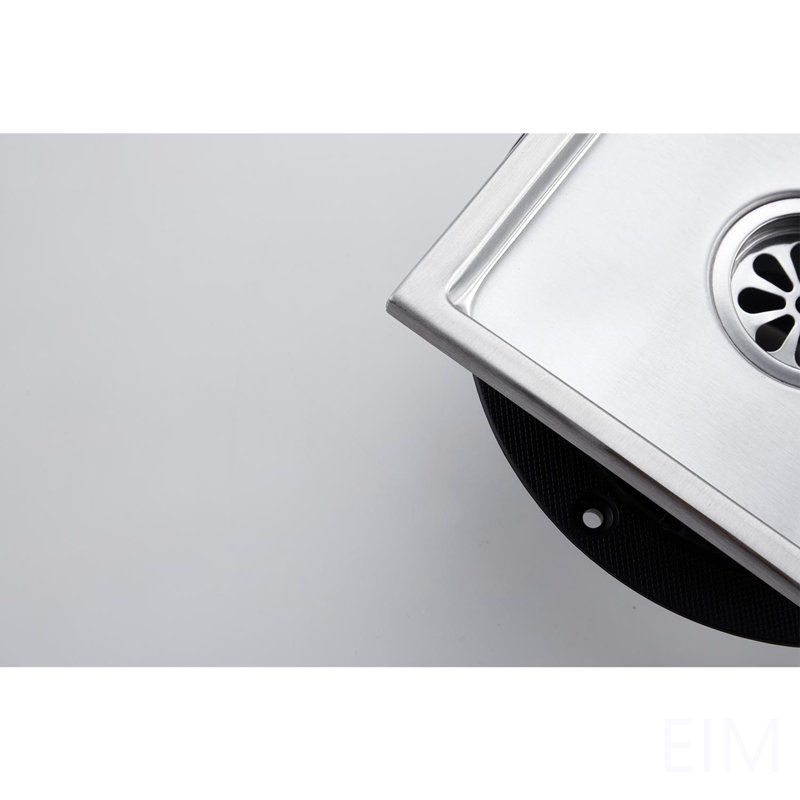 6 Inch Grid Shower Floor Drain, Brushed Nickel