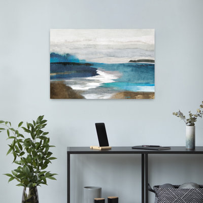Oceanic Horizon At Dawn's Edge Coastal Landscape Wall Art