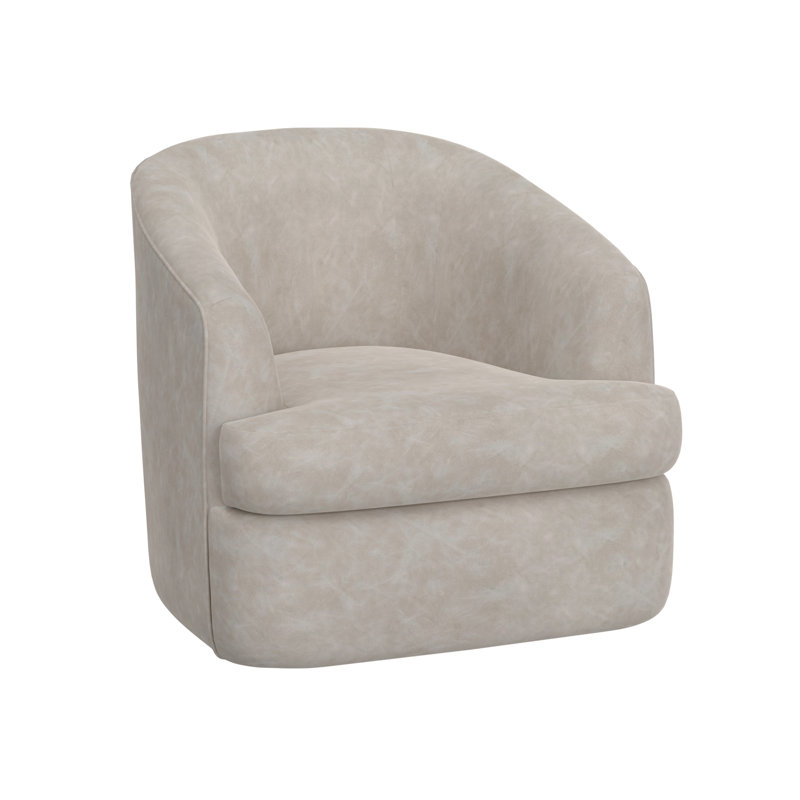 Fauteuil d'appoint pivotant à 360 degrés Cirri, Similicuir neige