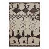 Moroccan Hand Knotted Silk Geometric Area Rug
