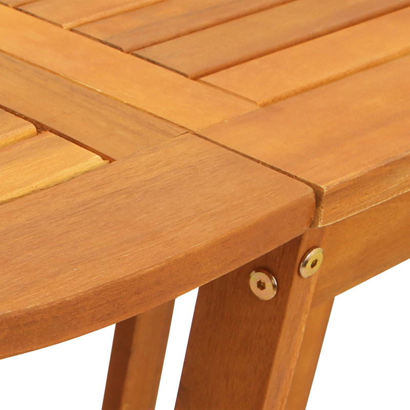 Table de jardin vidaXL en bois d'acacia massif brun 43,31 x 23,62 x 28,35