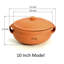 Batterie de cuisine à braiser ronde en terre cuite 1,5 Qt.