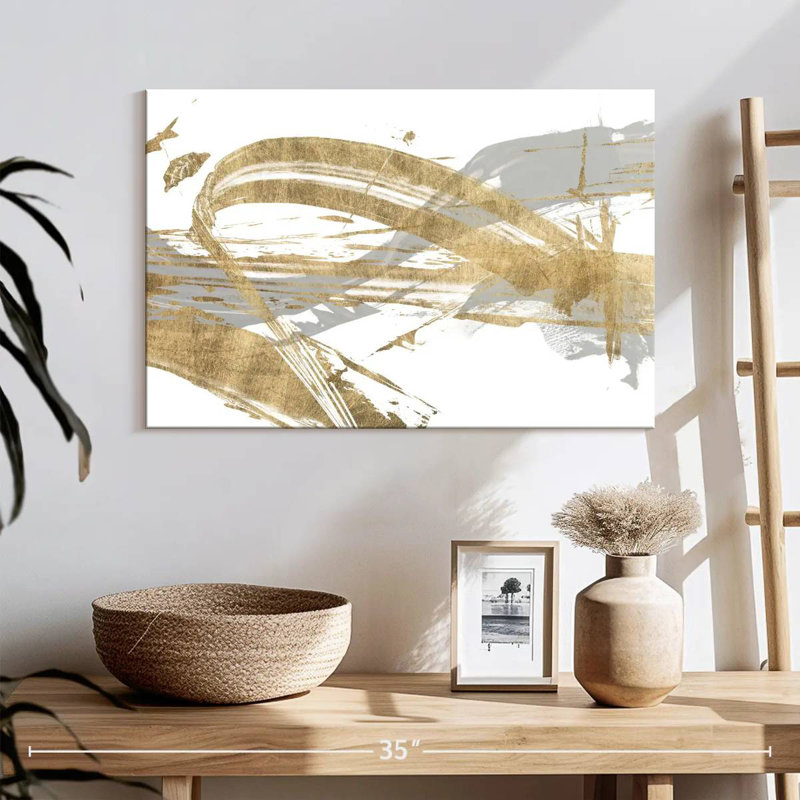 Avery Gold And Grey I, 16" H x 24" W