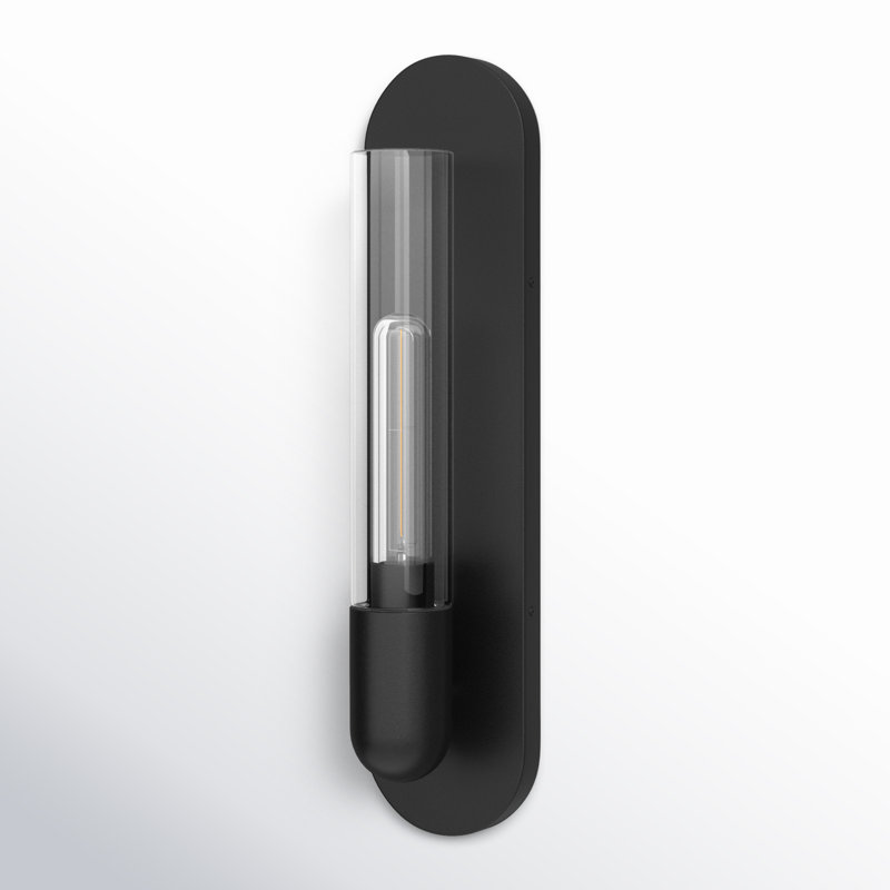 Scout Steel Flush Mounted Sconce, Black
