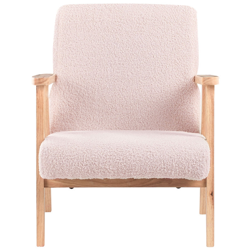 Kids Boucle Armchair LINDE, Pink