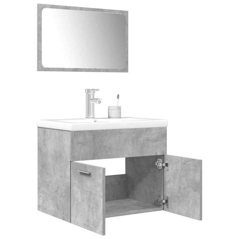 Alvonia Bathroom Furniture Suite, Concrete Grey